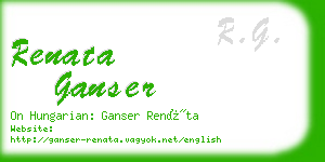 renata ganser business card